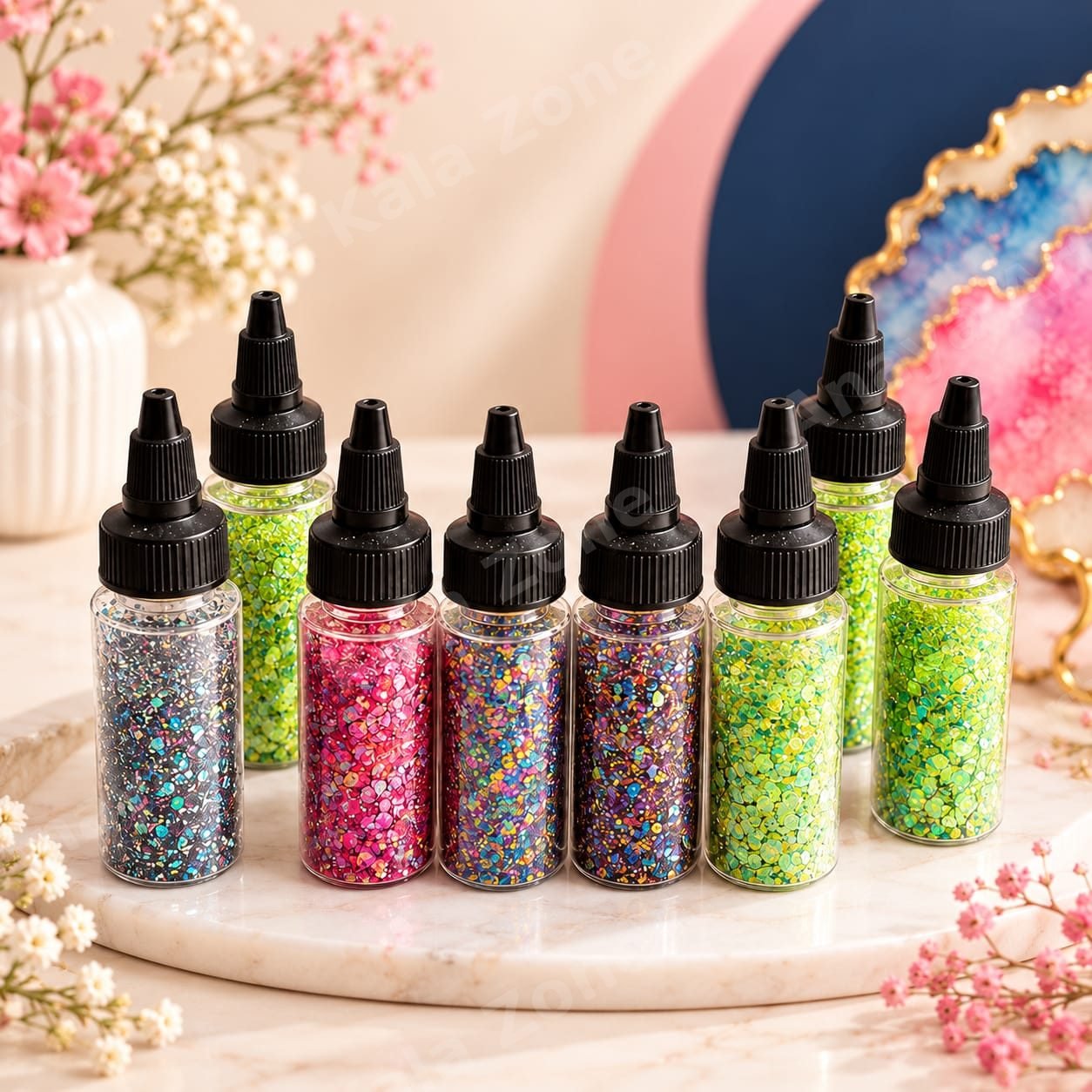 Chunky Resin Glitter – Set of 8 Bottles